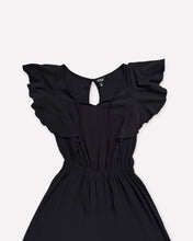 Load image into Gallery viewer, Ana Black Ruffled Linen Jumpsuit (M)
