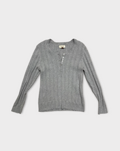 Load image into Gallery viewer, Sonoma Grey Rib Knit Henley (L)
