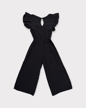 Load image into Gallery viewer, Ana Black Ruffled Linen Jumpsuit (M)
