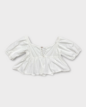 Load image into Gallery viewer, Free People Veronica Peplum Top in White (M)
