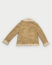 Load image into Gallery viewer, Garage Suede Sherpa Aviator Jacket (L)
