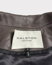 Load image into Gallery viewer, Halston Heritage Brown Leather Blazer (S)

