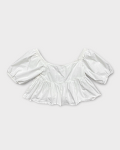 Load image into Gallery viewer, Free People Veronica Peplum Top in White (M)
