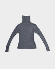 Load image into Gallery viewer, Chesley Grey Rib Knit Turtleneck Sweater (M)
