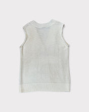 Load image into Gallery viewer, Cream Cable Knit Plunge Sweater Vest (XL)
