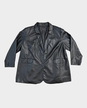 Load image into Gallery viewer, Eloquii Black Faux Leather Blazer (26)

