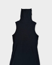 Load image into Gallery viewer, WhoWhatWear Black Rib Knit Turtleneck Maxi Dress (S)
