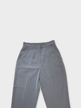 Load image into Gallery viewer, High Rise Tailored Straight Leg Grey Trousers
