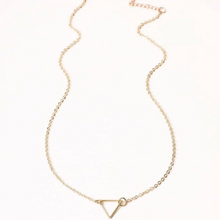Load image into Gallery viewer, Gold Triangle Necklace
