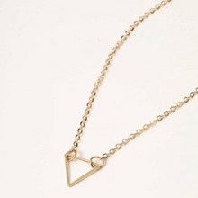 Load image into Gallery viewer, Gold Triangle Necklace
